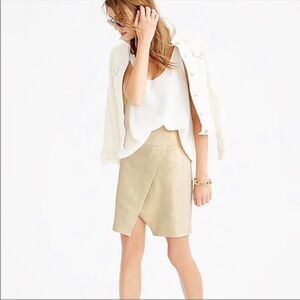 J. Crew Asymmetrical Gold Skirt